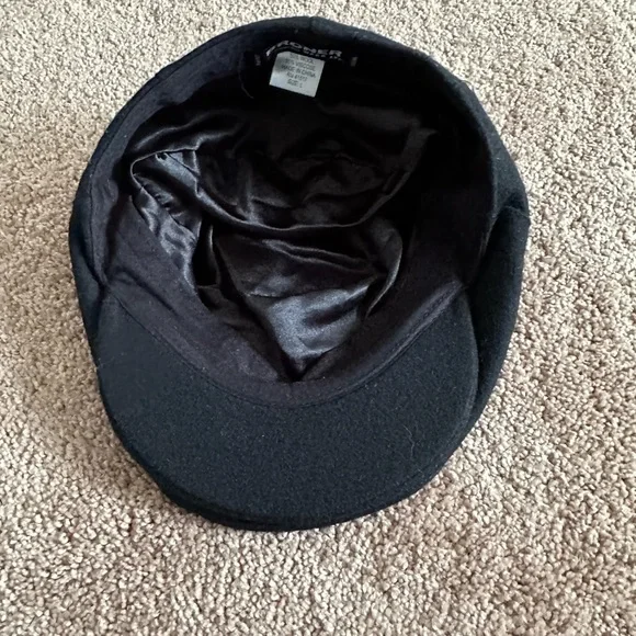 Broner Wear It! Cabbie Newsboy Black Hat - Size Large - Picture 4 of 5